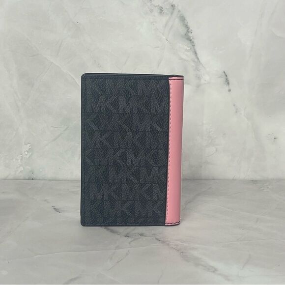 Michael Kors Card Wallet Black & Pink - Picture 3 of 6